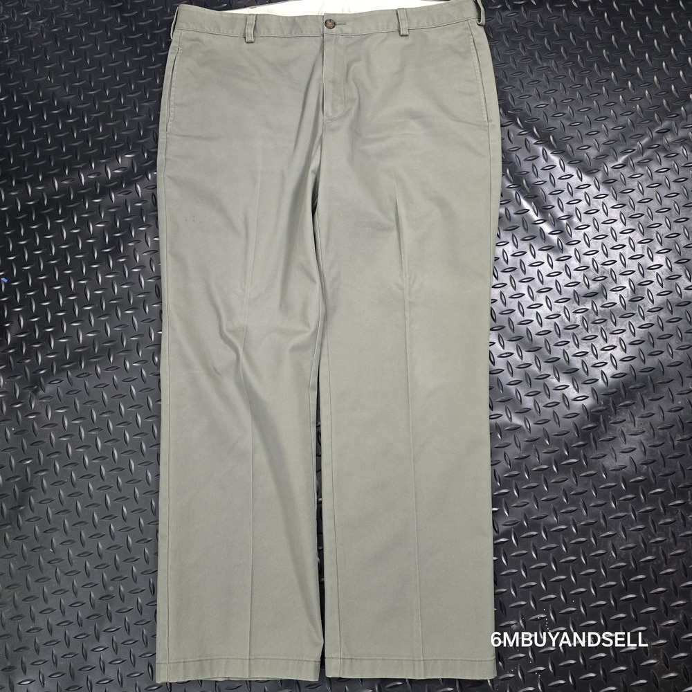 L.L. Bean Men‎ 38x30 Chino Pants Moss Green 100% Cotton Classic Standard Fit
